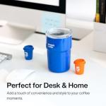 SaturnBird 12 oz Coffee Mug with Lid, for Cold & Hot Drinks, Vacuum Insulated Stainless Steel Coffee Tumbler for Cold & Hot Drinks, Reusable Double-Wall, BPA-Free, Seafoam Green (NO.2)