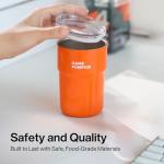 SaturnBird 12 oz Coffee Mug with Lid, for Cold & Hot Drinks, Vacuum Insulated Stainless Steel Coffee Tumbler for Cold & Hot Drinks, Reusable Double-Wall, BPA-Free, Seafoam Green (NO.2)