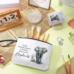 Inbagi 3 Pcs Elephant Gifts for Women Cosmetic Bag Coffee Mug with Keychain for Elephant Lovers Birthday Christmas