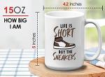 Bubble Hugs Sneaker Lover Coffee Mug - Is Short - Collector Shoes Footwear Sport Casual Skate Pop Culture Teenager 15oz White