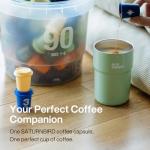 SaturnBird 12 oz Coffee Mug with Lid, for Cold & Hot Drinks, Vacuum Insulated Stainless Steel Coffee Tumbler for Cold & Hot Drinks, Reusable Double-Wall, BPA-Free, Seafoam Green (NO.2)