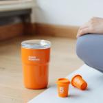 SaturnBird 12 oz Coffee Mug with Lid, for Cold & Hot Drinks, Vacuum Insulated Stainless Steel Coffee Tumbler for Cold & Hot Drinks, Reusable Double-Wall, BPA-Free, Seafoam Green (NO.2)