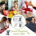 Inbagi 3 Pcs Elephant Gifts for Women Cosmetic Bag Coffee Mug with Keychain for Elephant Lovers Birthday Christmas