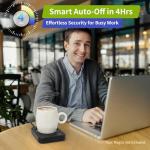 VOBAGA Coffee Mug Warmer for Desk with Auto Shut Off & 3-Temp Settings, Coffee Cup Warmer with Smart Safety Alert Home Office Accessory, Perfect for Coffee, Tea, Milk (Mug for Display)