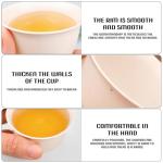 HannaFires 100PCS Disposable Kung Fu Tea Cups Set with Transparent Storage Rack, Mini Traditional Cups, Degradable Rice Husk Material, for Camping & Tea Lovers