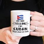 Lotacy I'M Not Yelling I Am Cuban Cuba Ceramic Coffee Tea Mug Cup, Cuban Souvenir and Gifts
