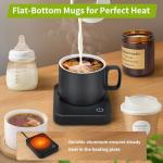 VOBAGA Coffee Mug Warmer for Desk with Auto Shut Off & 3-Temp Settings, Coffee Cup Warmer with Smart Safety Alert Home Office Accessory, Perfect for Coffee, Tea, Milk (Mug for Display)