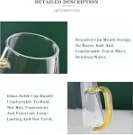 AEFPOYMXU 4pcs Crystal Clear Glass Coffee Cups Set with Handle,Espresso Mugs for Hot Espresso Liquor Microwave Safe coffee cups 10oz