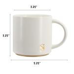 COLLECTIVE HOME - Monogram Ceramic Mugs, 15 oz Golden Initial Coffee Cups, Elegant Capital Alphabet Tea Mugs, Elegant Personalized Mug with Gift Box, Luxurious Cups for Office and Home (S)