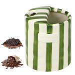 DEYOT Novelty Ceramic Coffee Mug 10oz, Retro Hand-Painted Green/White Striped Gift Box Travel Mug, Microwave/Dishwasher Safe, for Coffee/Tea/Hot Chocolate, Birthday/Christmas Gift for Men/Women