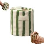 Novelty Coffee Mug Espresso Cups 10oz Ceramic Coffee Mugs Porcelain Coffee Cup Hand-Painted Striped Art With Sip Hole for Coffee Tea Heat-Resistant Non-Slip Mug(Green)