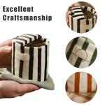 DEYOT Novelty Ceramic Coffee Mug 10oz, Retro Hand-Painted Green/White Striped Gift Box Travel Mug, Microwave/Dishwasher Safe, for Coffee/Tea/Hot Chocolate, Birthday/Christmas Gift for Men/Women