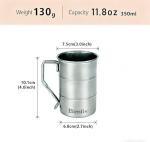 Bimliv Bamboo Textured Tumbler | Uninsulated Stainless Steel Cup with Handle | Lightweight, Break Resistant Metal Mug for Coffee, Beer & Outdoor Drinking | Refrigerator Safe