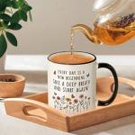 Petalsun New Beginnings Gifts for Women- Inspirational Motivational Mug with Flowers & Butterfly- Divorce, Breakup, New Job, Farewell Gifts for Women Friends Daughter Sister Coworker, 11oz