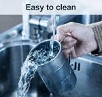 Bimliv Bamboo Textured Tumbler | Uninsulated Stainless Steel Cup with Handle | Lightweight, Break Resistant Metal Mug for Coffee, Beer & Outdoor Drinking | Refrigerator Safe