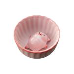 ＫＬＫＣＭＳ Ceramic Tea Cup Miniature Figurine with Tea Pet Adornment Collectible Piggy Statue Kung Fu Teacup for Restaurant Decoration, 120 ml