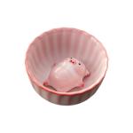 ＫＬＫＣＭＳ Ceramic Tea Cup Miniature Figurine with Tea Pet Adornment Collectible Piggy Statue Kung Fu Teacup for Restaurant Decoration, 120 ml