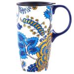 DUSVALLY 17oz Ceramic Travel Mug with Lid