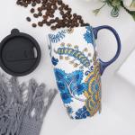 DUSVALLY 17oz Ceramic Travel Mug with Lid