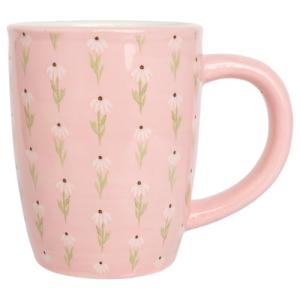 Ceramic Coffee Mug – Classic Pink Daisy Design