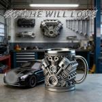 V8 Engine Coffee Mug for Car Lovers