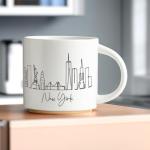 Skyline Ceramic Coffee Mug - 15 oz Elegance