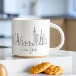 Skyline Ceramic Coffee Mug - 15 oz Elegance