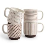 DOWAN Stackable Ceramic Coffee Mug Set of 4