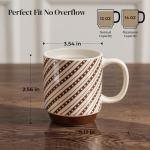 DOWAN Stackable Ceramic Coffee Mug Set of 4