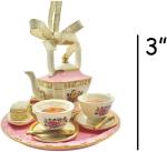 Christmas Tea Set Ornament for Tea Lovers