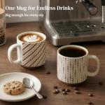 DOWAN Stackable Ceramic Coffee Mug Set of 4