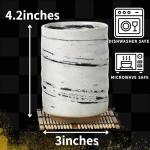 Japanese Tea Cups with Bamboo Coasters - Set of 2