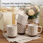 DOWAN Stackable Ceramic Coffee Mug Set of 4
