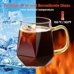 LOOFORE Double Wall Glass Coffee Mugs - Set of 2