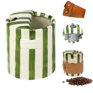 Vintage Green Ceramic Espresso Coffee Mug