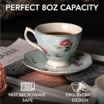 Floral Teacups and Saucers Set of 4