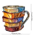 3D Painted Book Mug for Book Lovers