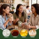 Hand-Painted Ceramic Coffee Mug with Sip Hole