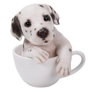 Dalmatian Puppy in Teacup Decorative Figurine