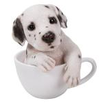 Dalmatian Puppy in Teacup Decorative Figurine