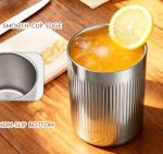 AOKZOE Vintage Stainless Steel Insulated Coffee Cup