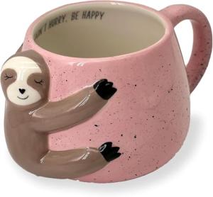 Cute Sloth Mug – “Don't Hurry. Be Happy”