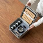 Elegant Chinese Tea Set with Teapot, Cups, Tray