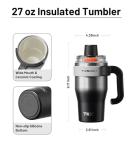 Stylish 27 oz Insulated Tumbler with Handle