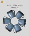 Set of 6 Modern Minimalist Coffee Mugs