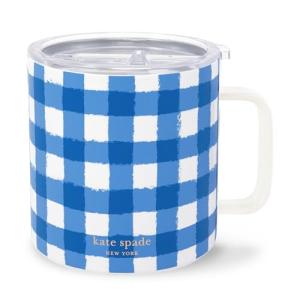 Kate Spade Gingham Insulated Travel Mug, 16 oz