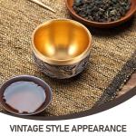 Vintage Copper Dragon Pattern Kung Fu Teacup