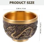 Vintage Copper Dragon Pattern Kung Fu Teacup