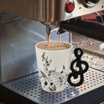 Musical Note Coffee Mug with Lid and Spoon