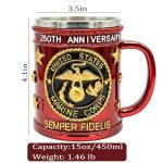 Marine Corps Stainless Steel Coffee Mug 15oz